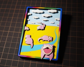 SLOWPOKE Pokemon TCG – Exclusive 3D Card | 3D Artisan Shadowbox - Handmade Art | Personalized Pokemon Displaying