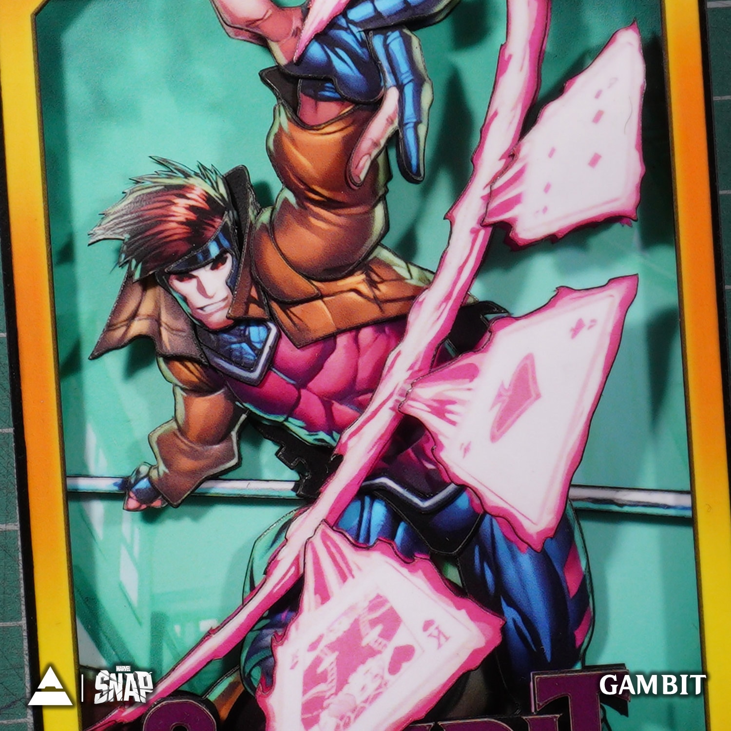 GAMBIT Marvel Snap – 3D Card Custom | 3D Marvel Snap Shadowbox - 100% ...