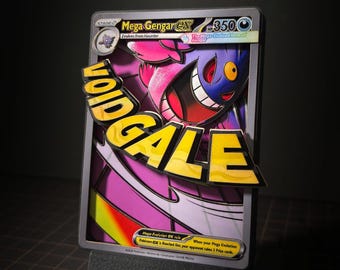 3D Shadowbox Card - Mega GENGAR ex Ascended Heroes 269/217 (Giant English Text) - 100% Handmade Art Diorama