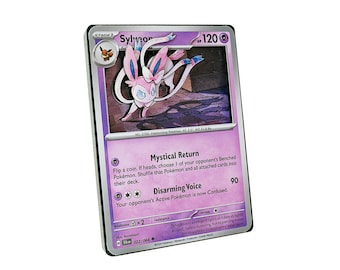 SYLVEON Pokemon TCG – Personalized 3D Card | 3D Shadowbox Art - 100% Artisan Made | Special Gift for Pokemon Collectors