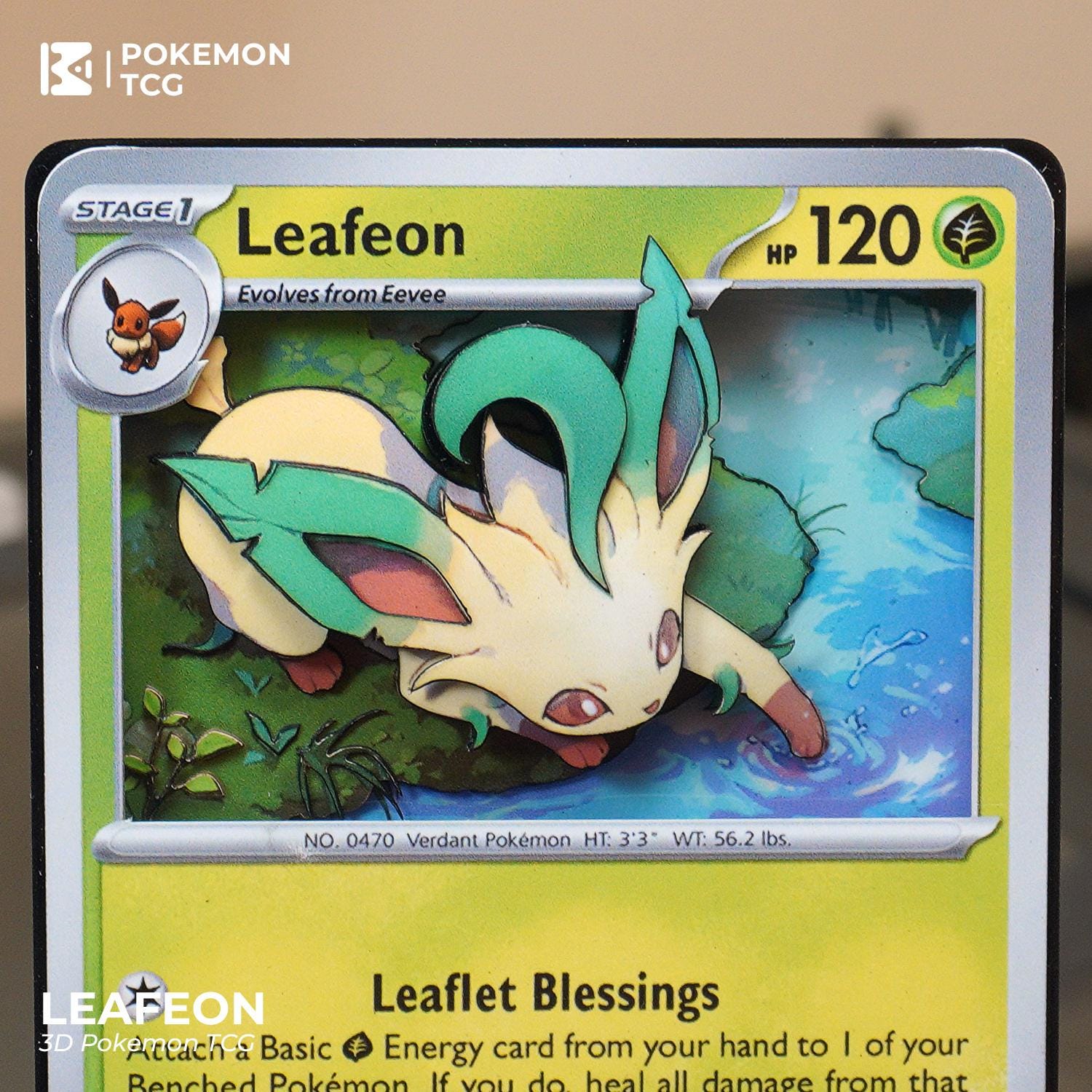 LEAFEON Pokemon TCG Exclusive 3D Card | 3D Artisan Shadowbox - Handmade Art | Personalized Pokemon Displaying - Etsy LEAFEON Pokemon TCG Exclusive 3D Card | 3D Artisan Shadowbox - Handmade Art | Personalized Pokemon Displaying - Etsy
