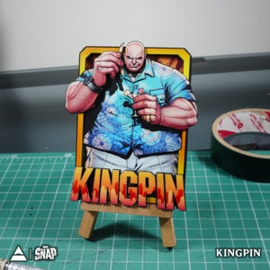 KINGPIN Marvel Snap - 3D Karte Individuell | 3D Marvel Snap Schattenbox - 100% handgefertigte Kunst | Personalisierte Karte für Marvel Geschenk/Sammlung/Fan