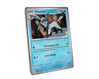 GLACEON Pokemon TCG – Customized 3D Card | Handmade Artistic Shadowbox - Exclusive Marvel Art | Gift for Pokemon Fans
