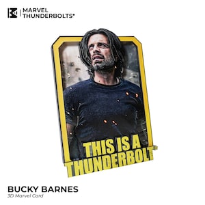Cartão Marvel Bucky Barnes – Papel 3D Personalizado | Caixa de Sombras 3D Artesanal - Totalmente Feito à Mão | Presente Especial para Fãs de Quadrinhos