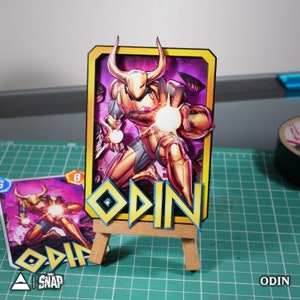 ODIN Marvel Snap – Biglietto 3D personalizzato / 3D Marvel Snap Shadowbox - Arte fatta a mano al 100% / Biglietto personalizzato per regalo/collezione/fan Marvel