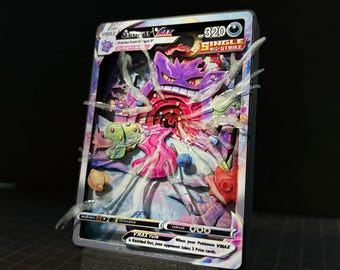 GENGAR Pokemon TCG – Unique 3D Card | Pokemon Shadowbox - Completely Handmade Art | Custom Gift for Pokemon Fans | Alternate Art Custom