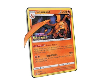 CHARIZARD Pokemon TCG – Handmade 3D Shadowbox | Shadowbox Collectible - Artisanal Craft | Personalized for Pokemon Gift/Collection/Fan