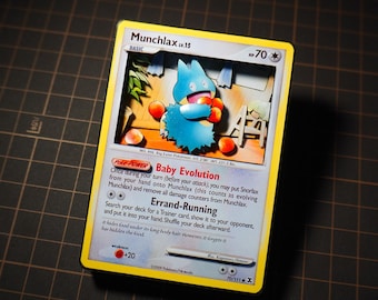 MUNCHLAX Pokemon TCG – Personalized 3D Card | 3D Shadowbox Art - 100% Artisan Made | Special Gift for Pokemon Collectors - Pokemon Gift