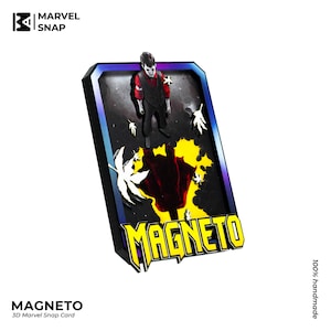MAGNETO Marvel Snap (Testament-variant) – unieke 3D-kaart | Marvel Snap Shadowbox: volledig handgemaakte kunst | Aangepast cadeau voor Marvel-fans