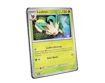 LEAFEON Pokemon TCG – Exclusive 3D Card | 3D Artisan Shadowbox - Handmade Art | Personalized Pokemon Displaying
