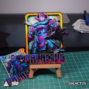 GALACTUS Marvel Snap – 3D Card personalizzata / 3D Marvel Snap Shadowbox - Arte 100% fatta a mano / Carta personalizzata per regalo/collezione/fan Marvel