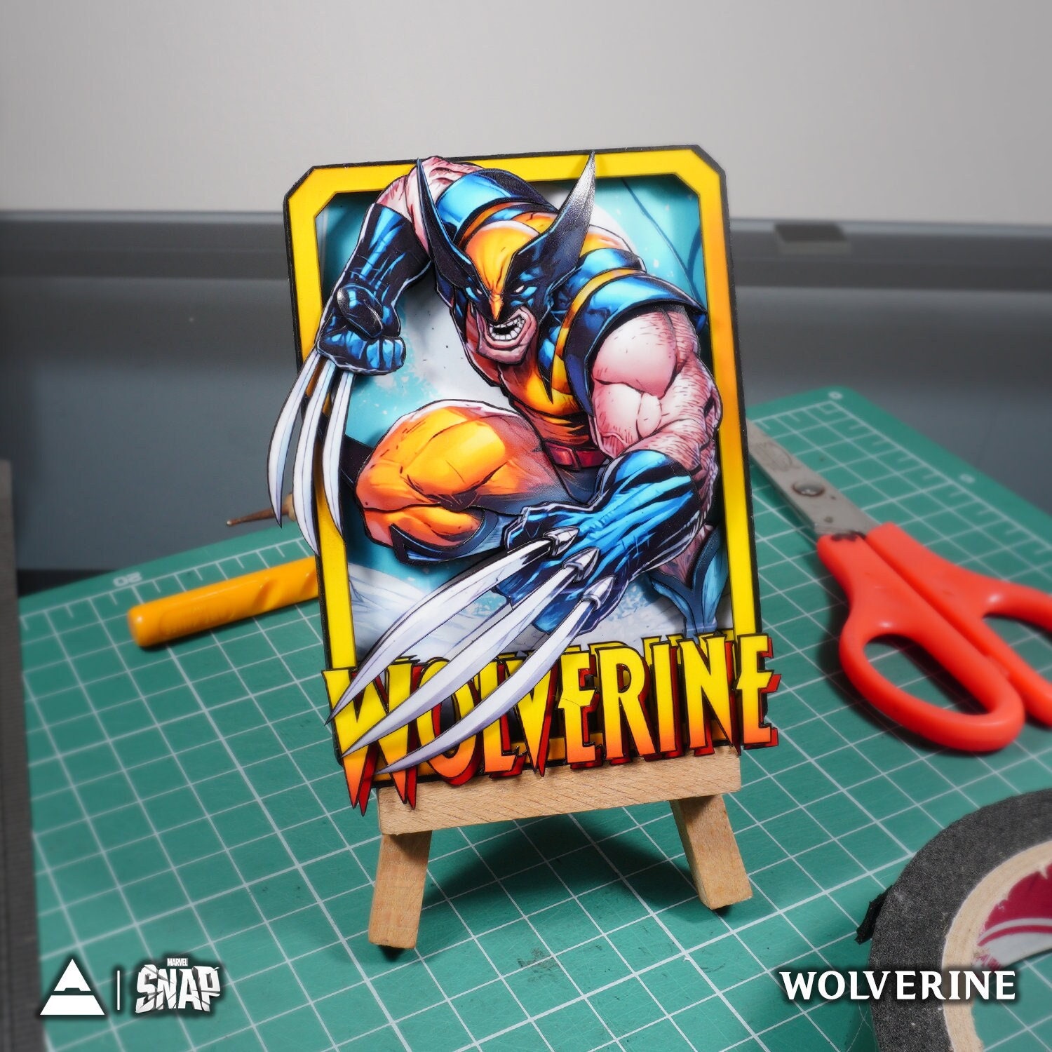 WOLVERINE Marvel Snap – 3D Card Custom | 3D Marvel Snap Shadowbox - 100%  Handmade Art | Personalized Card for Marvel Gift/Collection/Fan