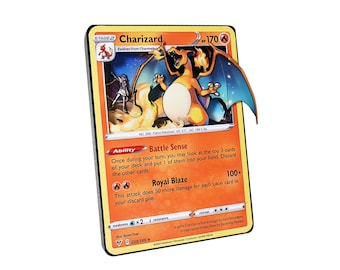 CHARIZARD Pokemon TCG – 3D Paper Custom | Artisanal 3D Shadowbox - Fully Handmade | Special gift for Pokemon Fan