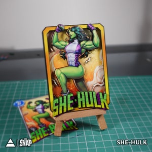 SHE HULK - 3D Marvel Snap Card - IMBA Art 3D Paper Custom