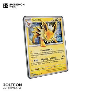 JOLTEON Pokemon TCG – Carta 3D unica / Pokemon Shadowbox - Arte completamente fatta a mano / Regalo personalizzato per i fan dei Pokemon