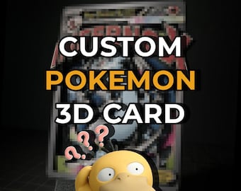 Custom POKEMON 3D Card Commission - Message Me to Start Your Design - 100% Handmade Personalized Shadowbox Diorama