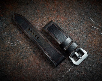 Panerai strap 24mm, 26mm, 22mm. Dark green camouflage buttero leather handmade strap for panerai.