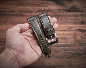 パネライストラップ 24mm、26mm、22mm。パネライ用ブラックブッテーロ