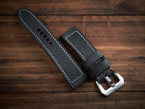 パネライストラップ 24mm、26mm、22mm。パネライ用ブラックブッテーロ
