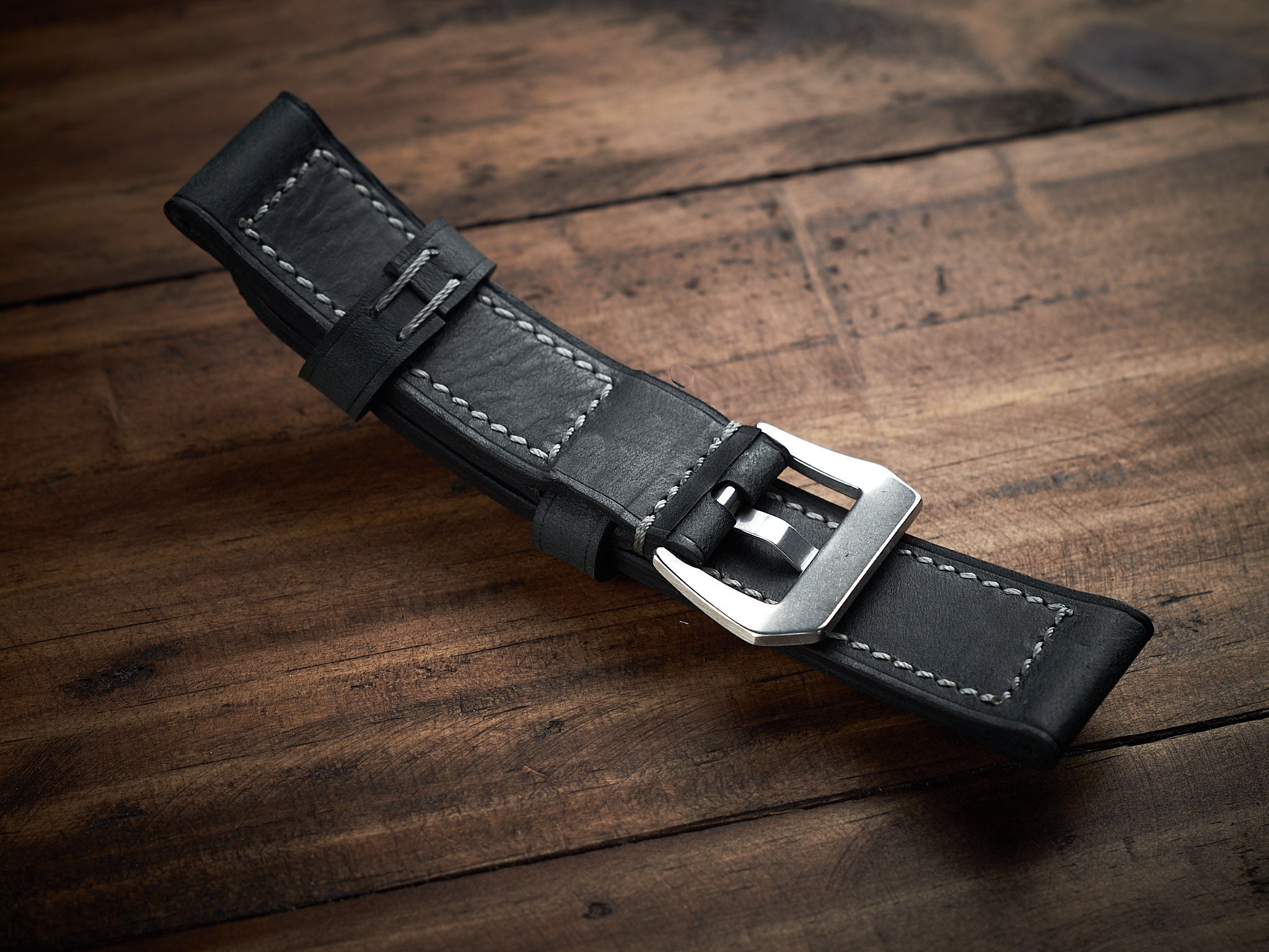 パネライストラップ 24mm、26mm、22mm。パネライ用ブラックブッテーロ