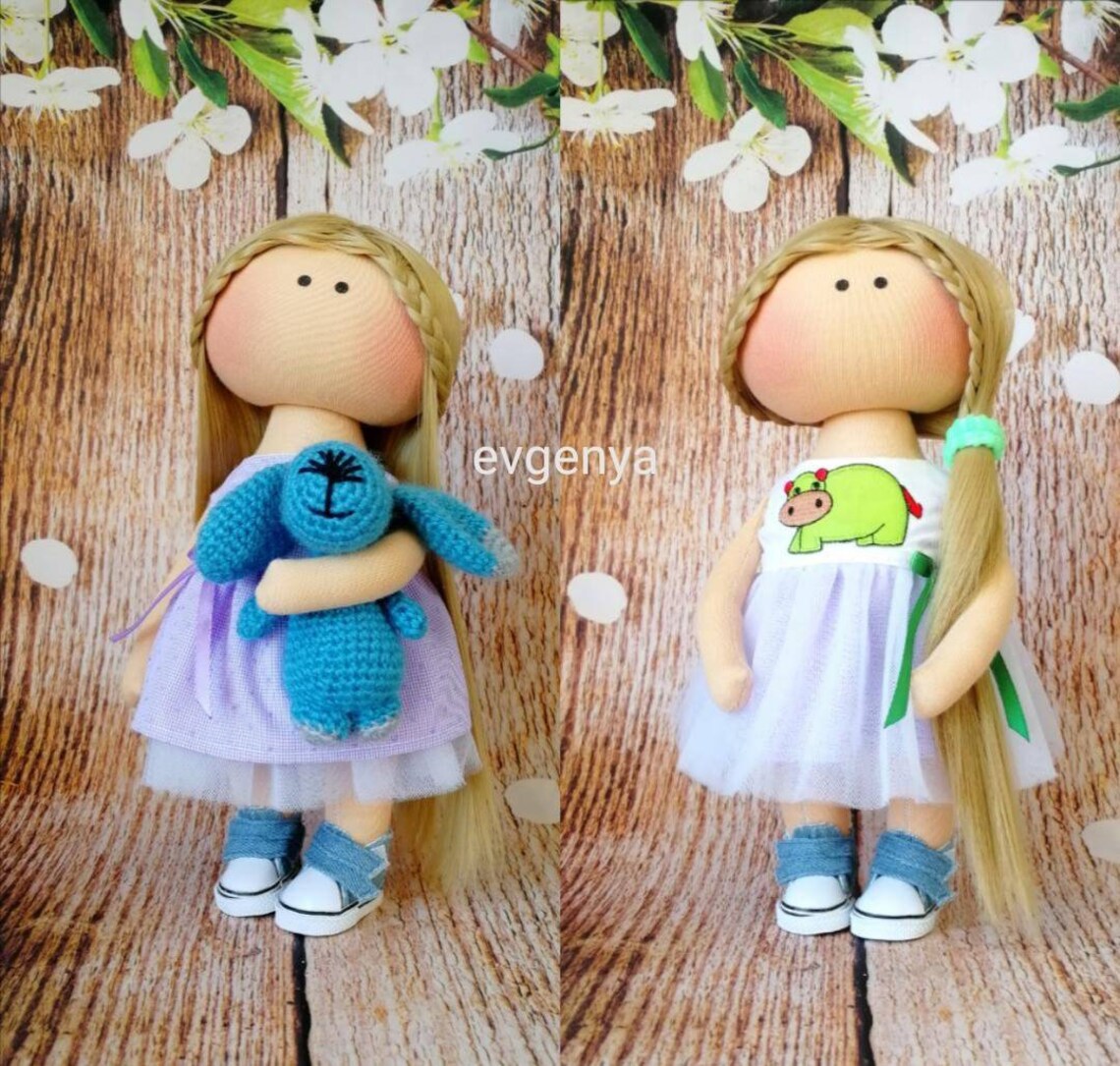Cloth doll set Doll with removable clothes Doll for play Game Etsy
