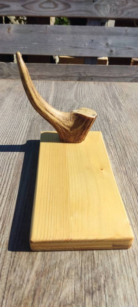 Présentoir Support en Bois et de Cerf Pour Couteaux