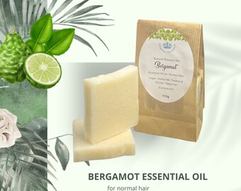 Natural Shampoo bar,  Handmade with Bergamot essential oil