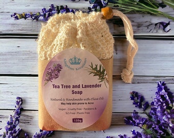 Handmade Olive Soap with Tea Tree & Lavender Essential Oils