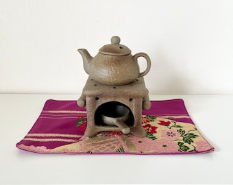 Japanese Obi tea mat~become cheerful~