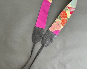 Japanese obi camera strap~Maiden flowers~
