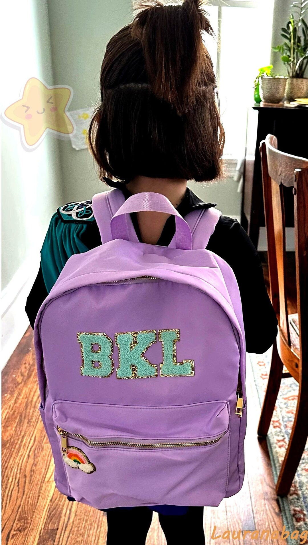 Customizable Backpack Letter Backpack Chenille Patch Etsy