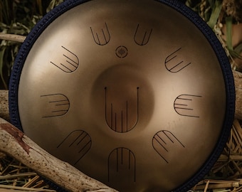 19" Stainless Steel Tongue Drum: Handcrafted Handpan Alternative + Mallets