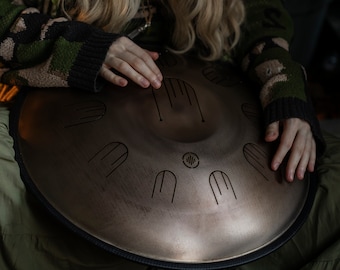 19 inch Meditation Drum, Stainless Steel Tongue Drum + free mallets