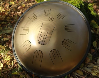 Big Gold handmade drum 48cm /19inch 10 notes (hant drum, handpan) stainless steel