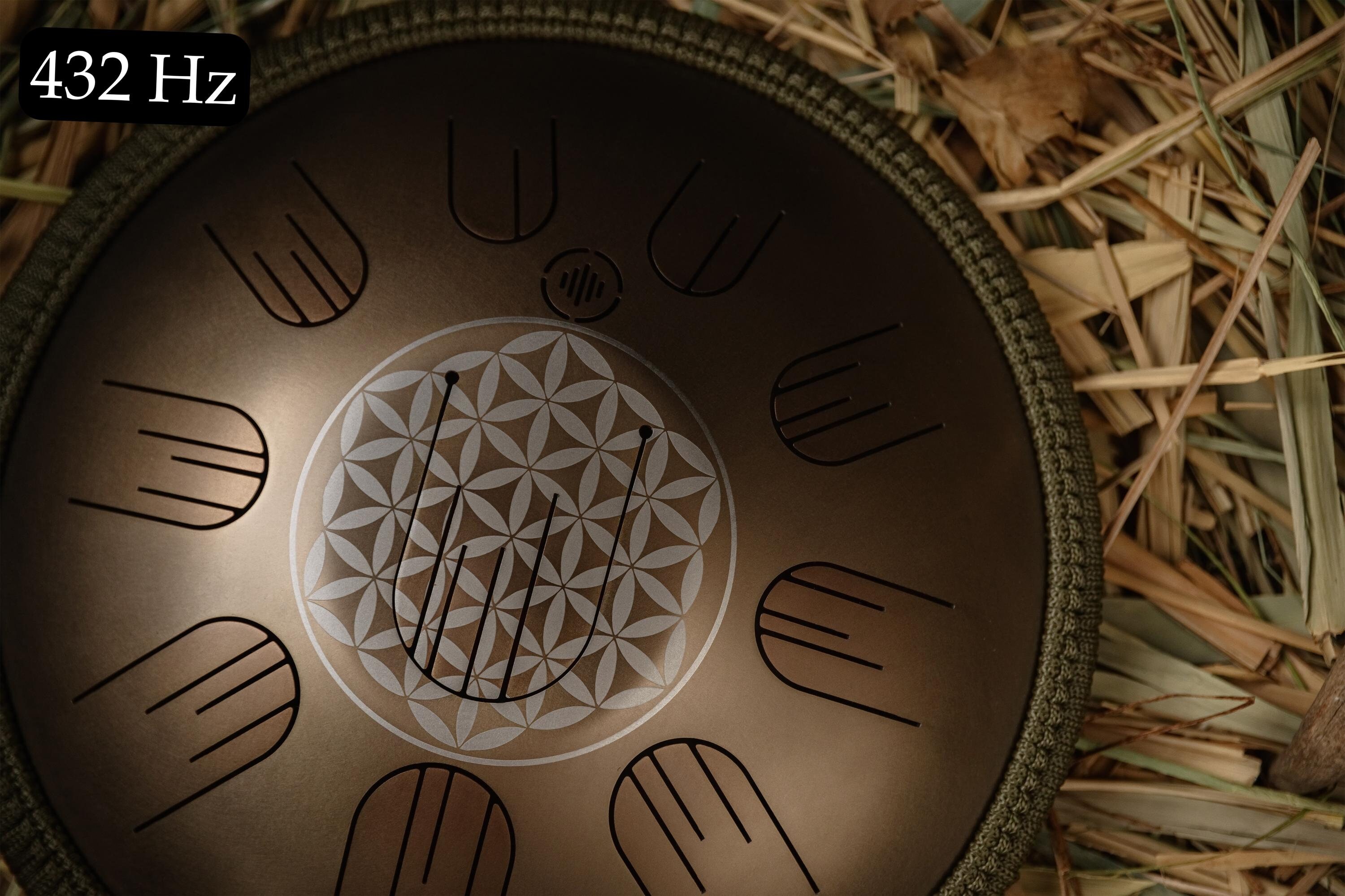 432hz Handcrafted Steel Tongue Drum 15