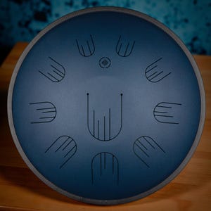 19-Zoll-blaue Handpan Trommel | Klangbad | Perfekt für Yoga & Meditation | Premium Edelstahl