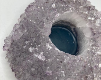 Amethyst Cut Base  Geode Clusters candle holder