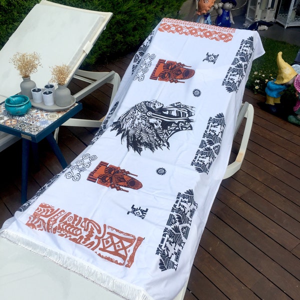 Premium printed Rayon cotton pareo sarong, soft and light beach swimwear wrap, Summer cover-up, unique designs and sustainable cloth, scarf