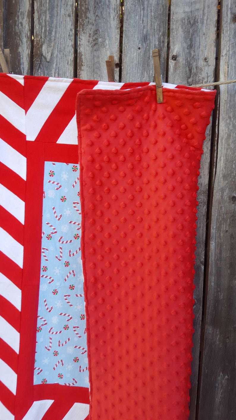 Candy Cane Christmas Blanket Baby Blanket Baby Shower Gift Newborn Gift