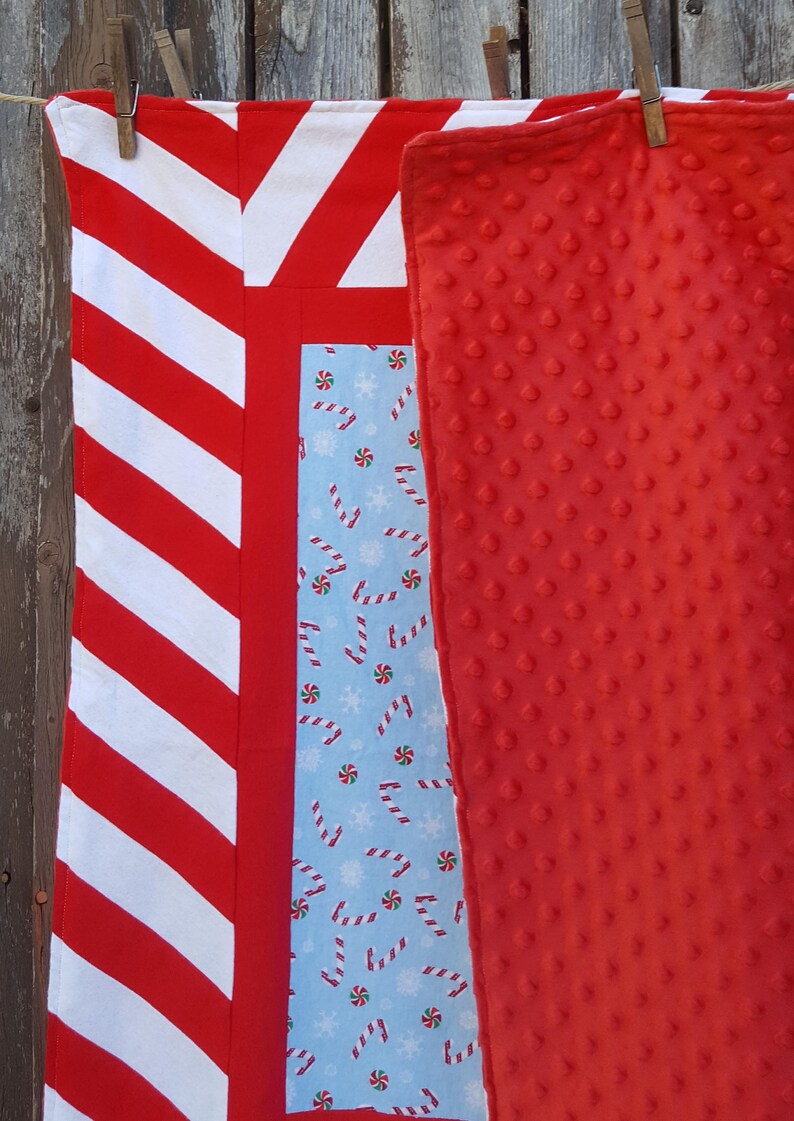 Candy Cane Christmas Blanket Baby Blanket Baby Shower Gift Newborn Gift
