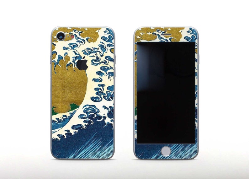 The Great Wave Off Kanagawa iPhone XR Vinyl Skin Art Painting iPhone 8 Plus Decal iPhone 6S Sticker Inspired By Japan iPhone 7 Decal SG4134