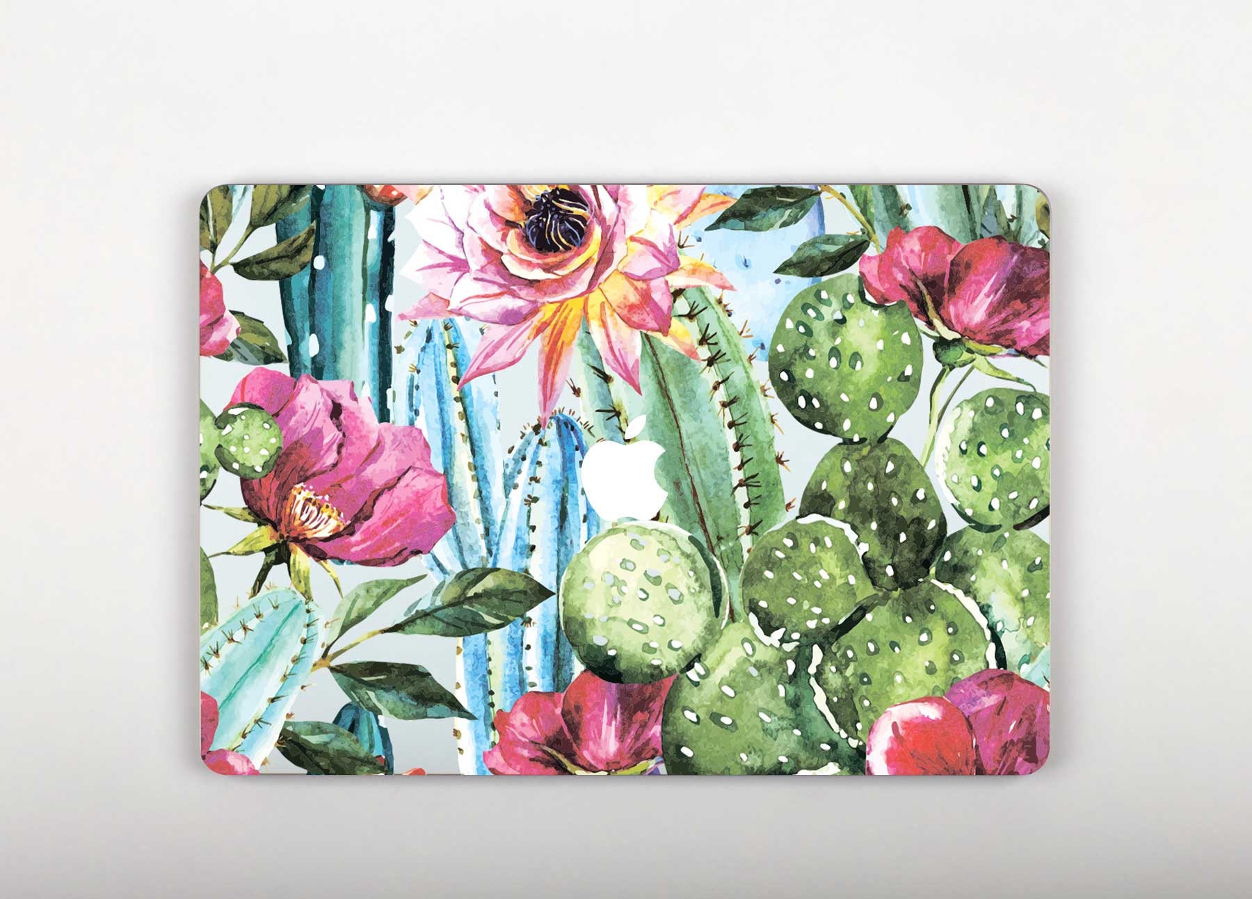 Cacti Flowers Macbook Decal Floral Stickers Macbook Air 13 | Etsy