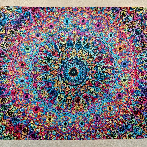 Psychedelic Tapestry Wall Hanging - Mindfulness Gift