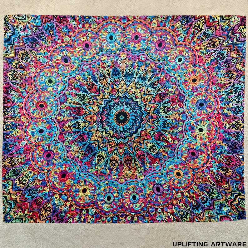 Psychedelic Tapestry Wall Hanging - Mindfulness Gift 