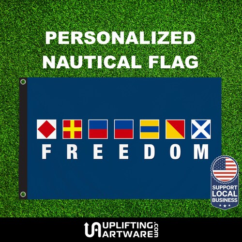 Custom Boat Flag Personalized Using Nautical Signal Symbols Etsy