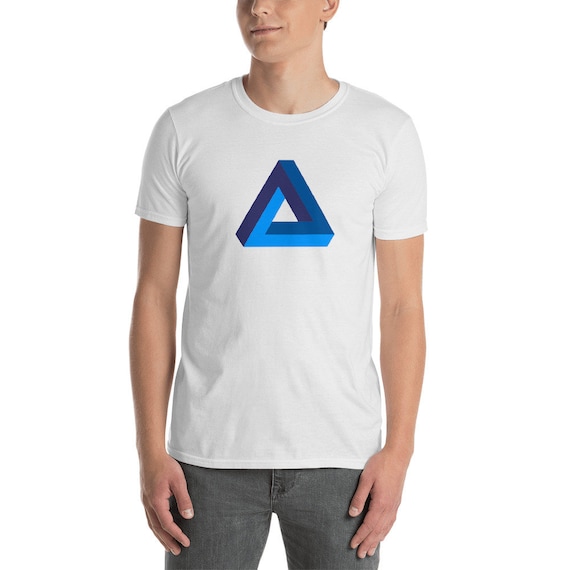 1Tee Mens Penrose Triangle Geometric Colourful T-Shirt