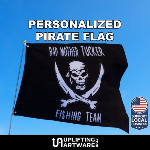 Custom Pirate Flag - Jolly Roger - Custom Boat Flag