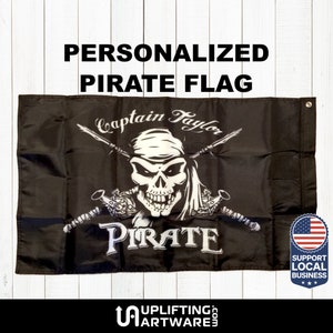 Custom Boat Flag - Jolly Roger - Custom Pirate Flag and rowing gift