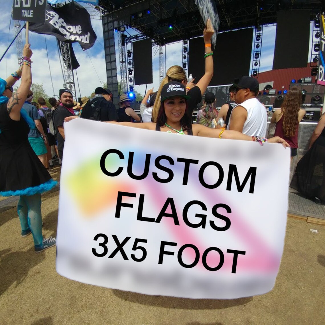Custom Flag 3x5 Festival Flag Rave Flags EDC EDM Flag Etsy