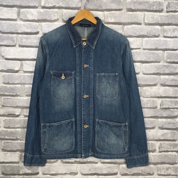 Vintage RAGEBLUE Japanese Brand Denim Chore Jacket